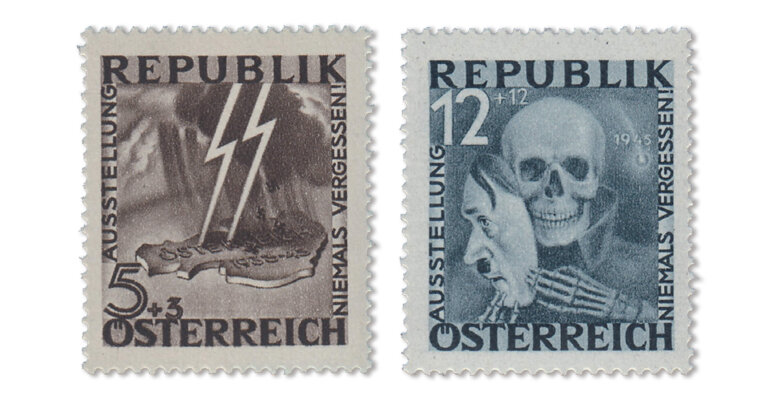 Österreich - Blitz/Maske-Raritäten (Mi. Nr. VI-VII)